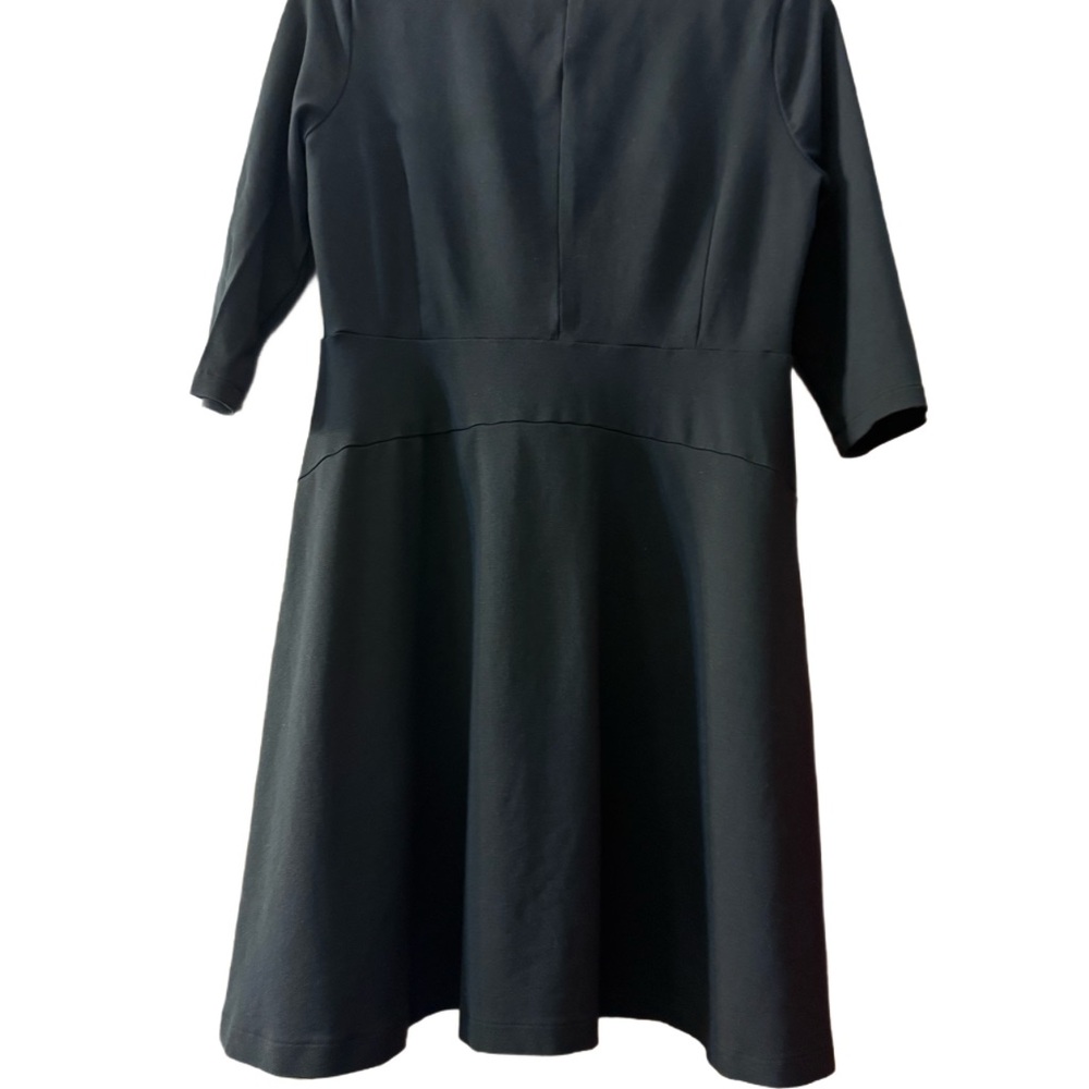 Lands' End Classic Black Quarter Sleeve Dress Great Condition - Picture 5 of 7